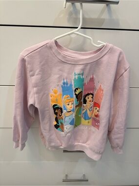 Kids Pink Disney Princess Graphic Sweatshirt Size 6